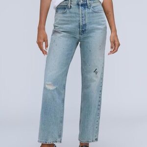 Everlane Rigid Way-High distressed jeans